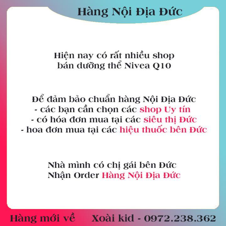 Dưỡng thể Nivea Q10 Vitamin C 400ML giúp sáng da, mềm mịn– Nội địa Đức Đủ Bill