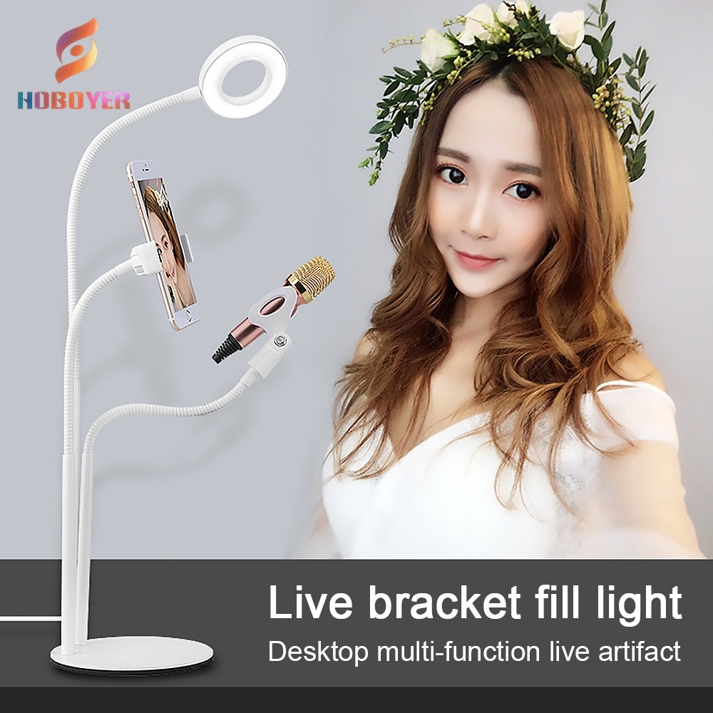 Đèn LED livestream trợ sáng Ring light,chụp ảnh selfie, trang điểm，USB 3 trong 1 Hỗ trợ Trực tiếp Điện thoại