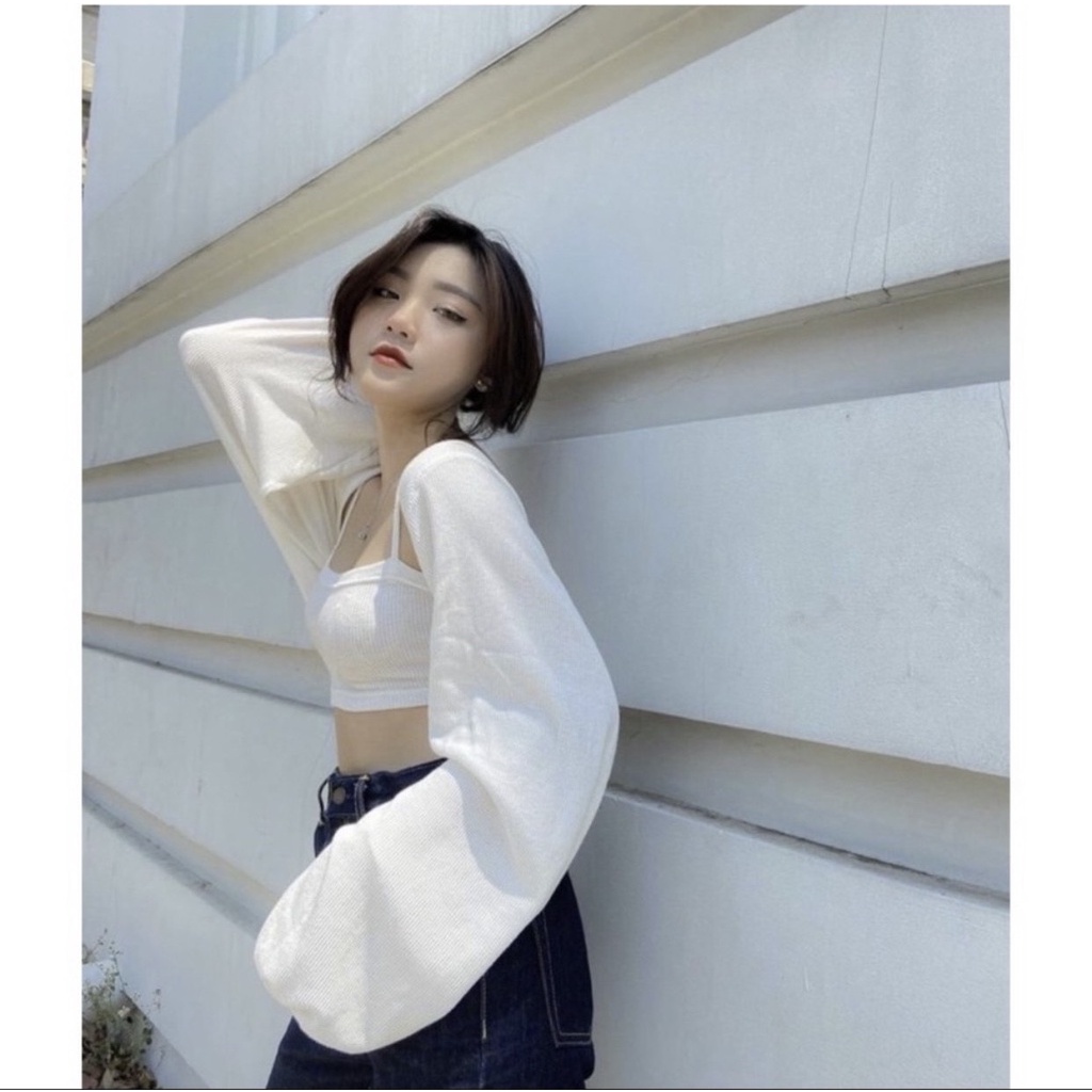 [Set 2 Đồ] Áo 2 Dây Kèm Áo Khoác Ngoài, Form Chất Bao Đẹp, Hàng Cao Cấp Loại 1