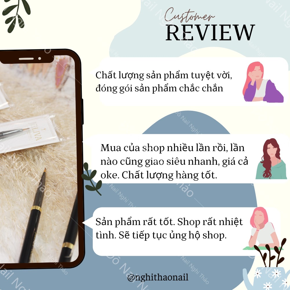 Cọ hoa cúc , cọ vẽ móng Jeliva số 02
