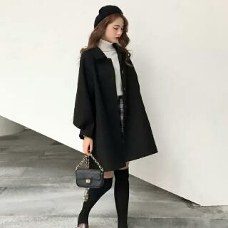 [Order-Ảnh thật] Áo khoác dạ tay bồng