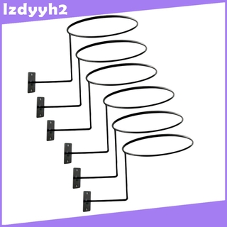 [Lzdyyh] 6x Giá đỡ kim loại treo tường chống ăn mòn cho mũ