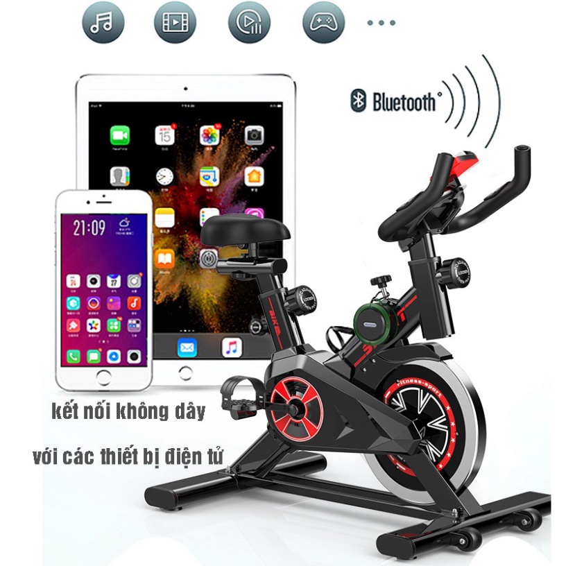 Xe đạp thể dục tại nhà JOBUR SPINBIKE GH - 600, hoạt động êm ái, hệ thống giảm sóc vượt trội, trọng tải hơn 100kg