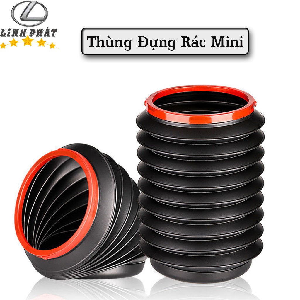 Thùng Rác Co Giãn Mini Trên Ô Tô Tiện Lợi, Dung Tích 4Lit, Ver 1