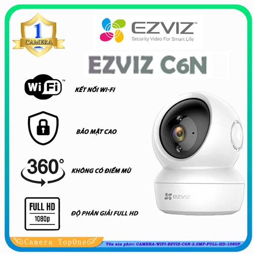 Camera Wifi Ezviz C6N 1080P 2M  - Combo Camera Không Dây, 360 độ, Đàm Thoại 2 Chiều, thẻ 32GB/64GB/128GB