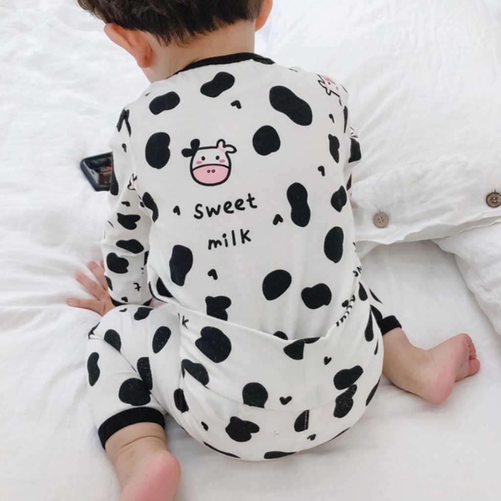 Bộ Thu Đông Dài Tay Cho Bé Bộ Cotton Dài Tay Minky Mom Cho Bé Trai Bé Gái Với Họa Tiết Siêu Dễ Thương