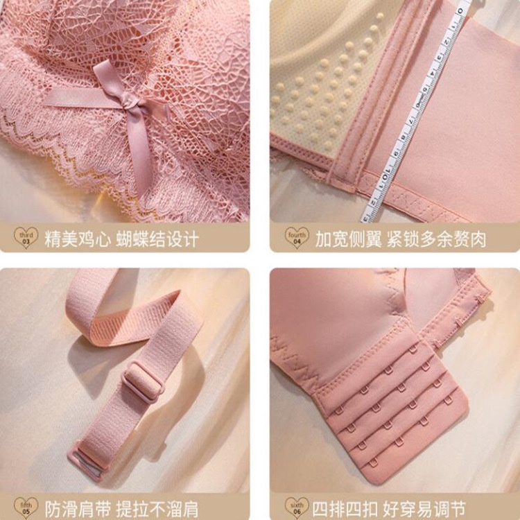 Áo ngực AOWEINISI không gọng nâng ngực phối ren điều chỉnh được thời trang quyến rũ dành cho nữ