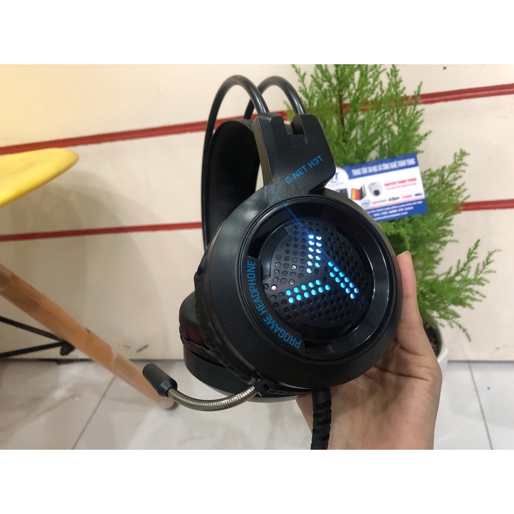 Tai nghe Chuyên Gaming GNET H3T Có Mic đèn LED đổi màu - Mới Bảo hành 12 Tháng Chính hãng