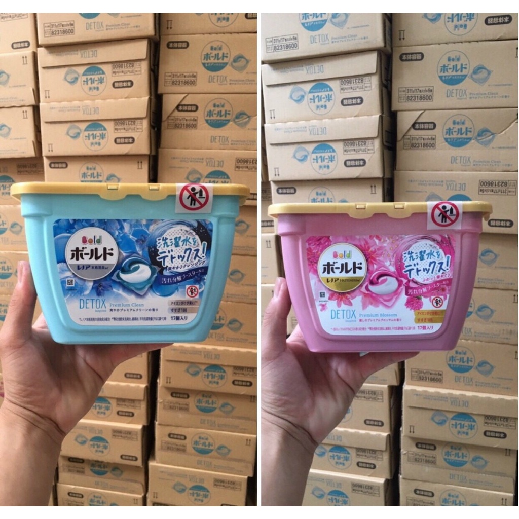 Viên Giặt Xả Gelball Bold 3D +4D P&amp;G Bổ Sung Trắng Sáng Mềm Vải Shop bố bống