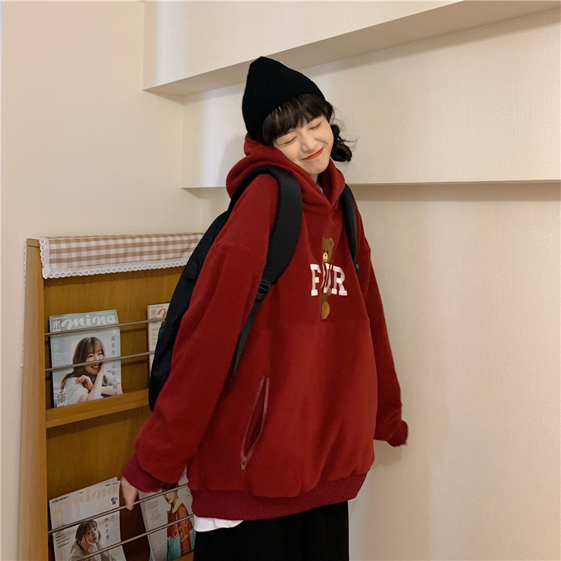 [áo hoodie nữ form rộng] Áo hoodie unisex nữ form rộng thời trang ulzzang