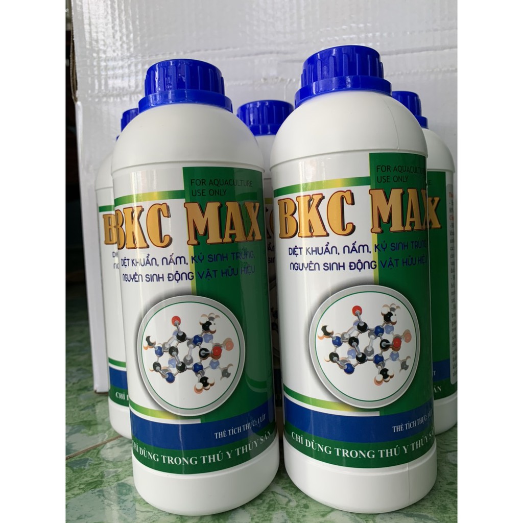 BKC Max diệt khuẩn, ký sinh trùng, nguyên sinh động vật hữu hiệu dùng cho tôm cá và thủy sản