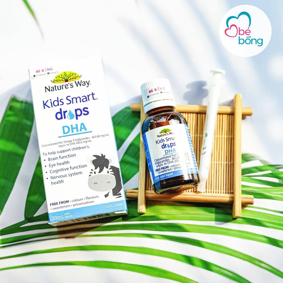 DHA Nature's Way Kid Smart giúp phát triển não bộ cho bé 20ml - không tem