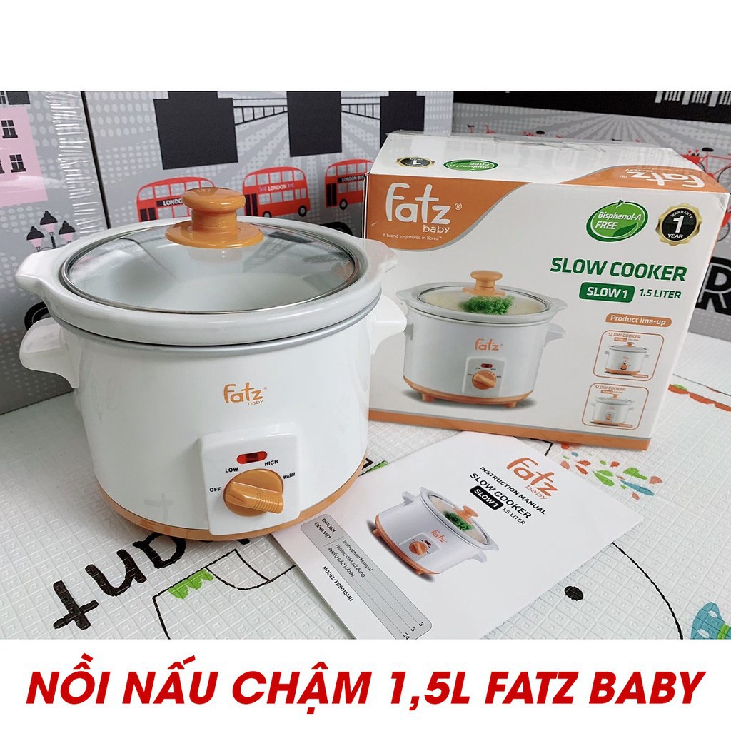 Nồi nấu chậm Fatz baby 1.5 lít FB9015MH và 2.5 lít FB9025MH