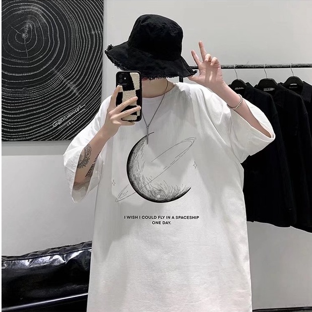 Áo phông nam phong cách hàn quốc from rộng simple in ấn áo thun unisex bigsize fashion áo phông nam trắng giá rẻ