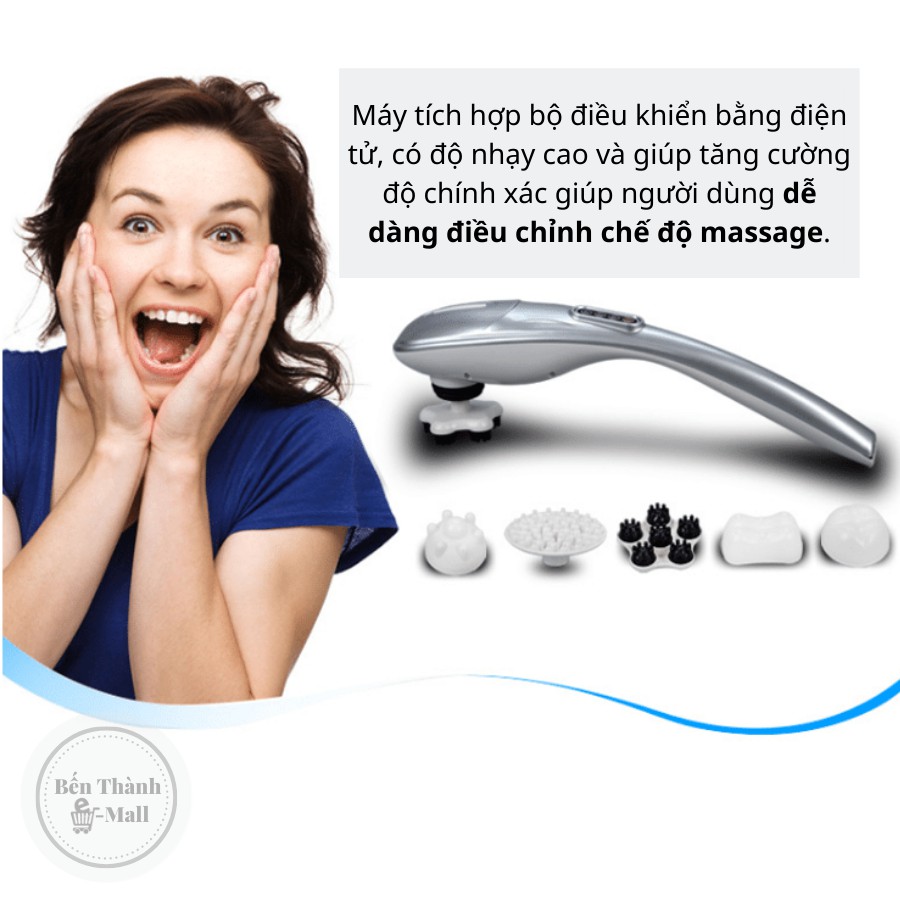 ✈️[Freeship] Máy massage cầm tay YC-701B 5 [5 đầu massage] [Công suất 25W]