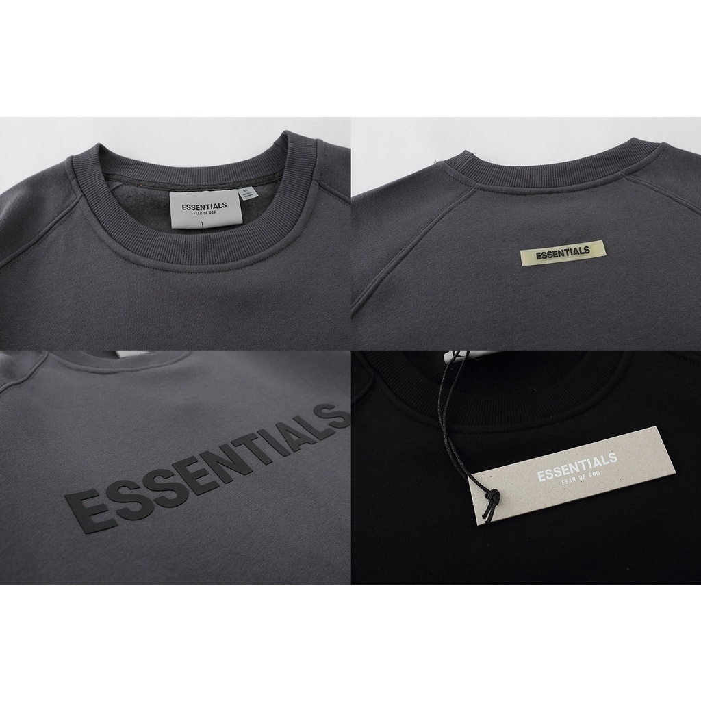 Áo Sweater Essentials Fear Of God SS20, Essentials FOG Sweater in cao su nổi, Chất liệu nỉ bông, 5 màu DuSo