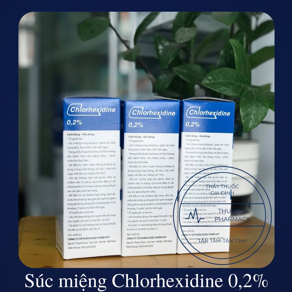 DUNG DỊCH SÚC MIỆNG CHLORHEXIDINE (Chlorhexidin) 0,2% VCP Chai 125ml