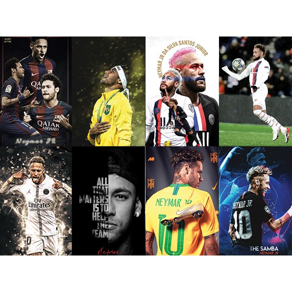 8 decal dán tường Neymar khổ A4 20x30cm siêu đẹp