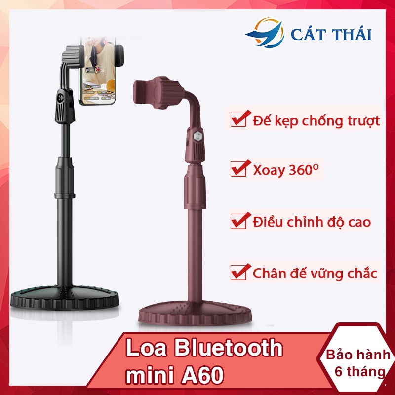 Giá đỡ điện thoại để bàn tăng giảm chiều cao live stream livestream đỡ kẹp điện thoại, xoay 360 độ