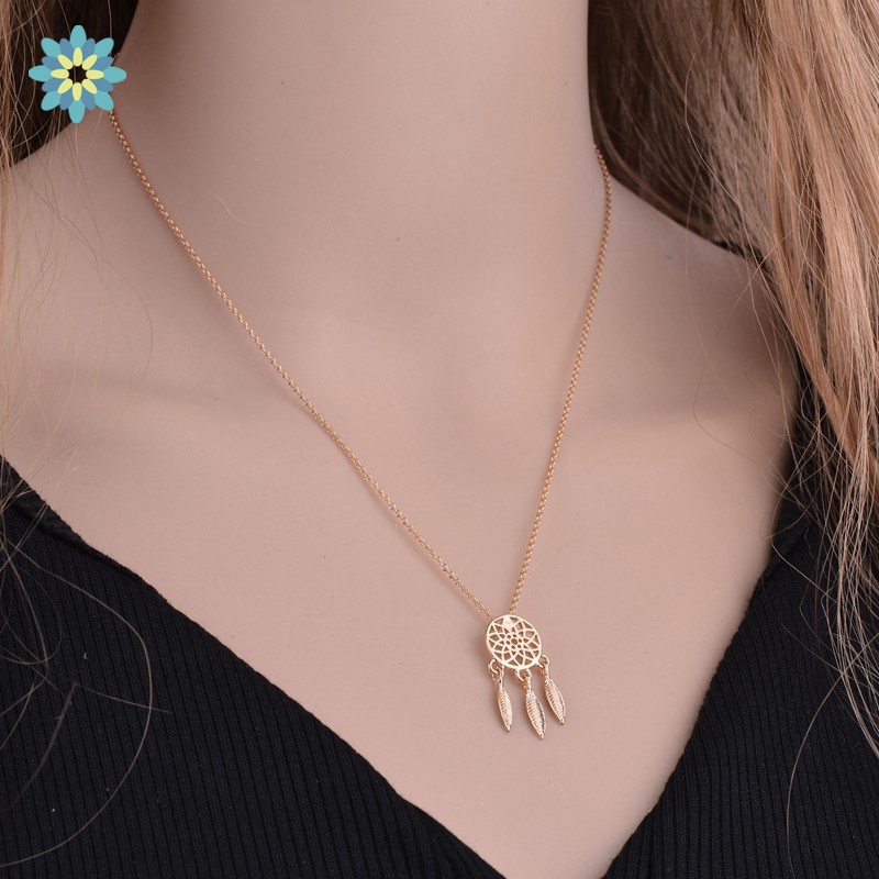 Thời Trang Vòng cổ Thép Không Gỉ Mặt Hình Dream Catcher Độc Đáo