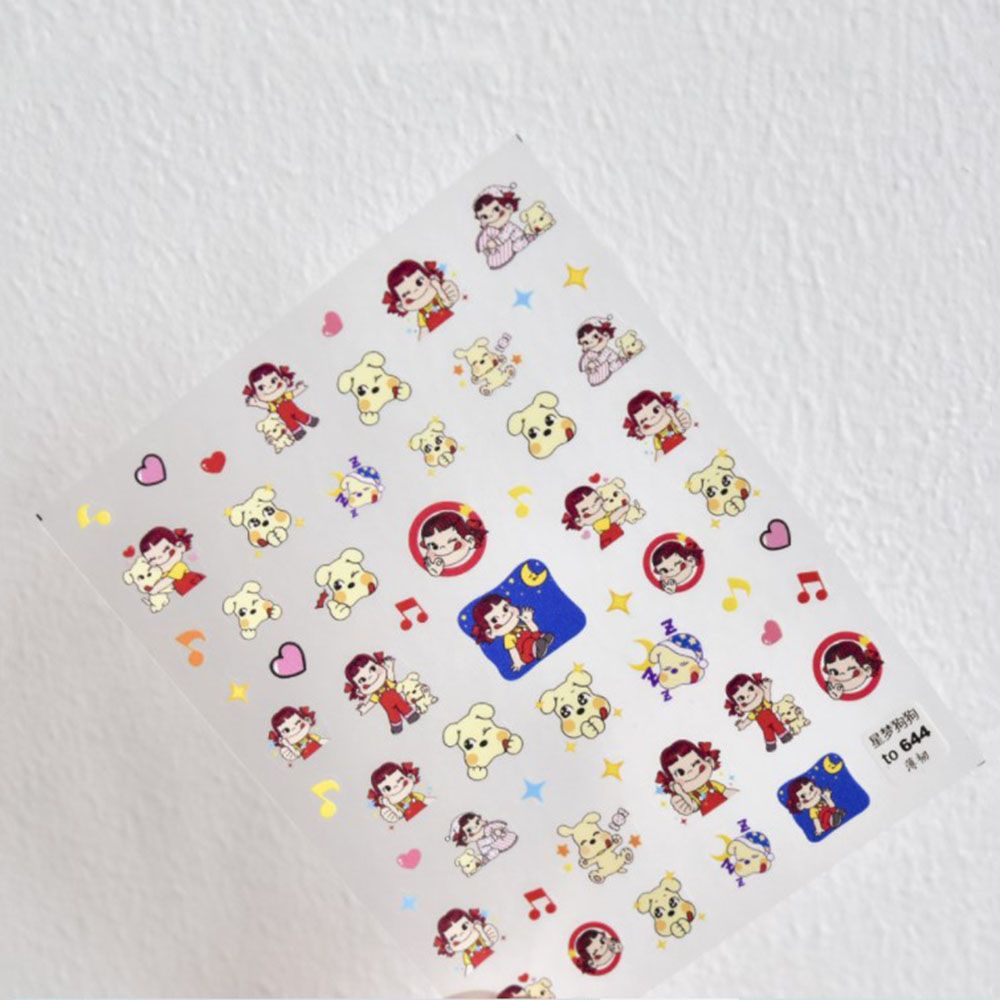 Nhãn Dán Trang Trí Móng Tay Siêu Mỏng Họa Tiết Dâu Tây Hoạt Hình 5D Diy