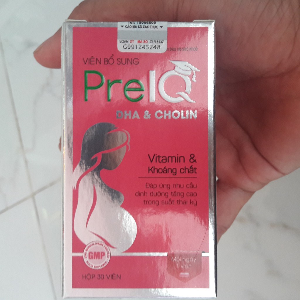 THUỐC BỔ CHO BÀ BẦU PreIQ BỔ SUNG DHA & CHOLIN, VITAMIN VÀ KHOÁNG CHẤT