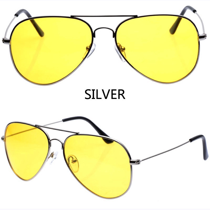 Kính Mát Unisex Gọng Kim Loại Phong Cách Retro