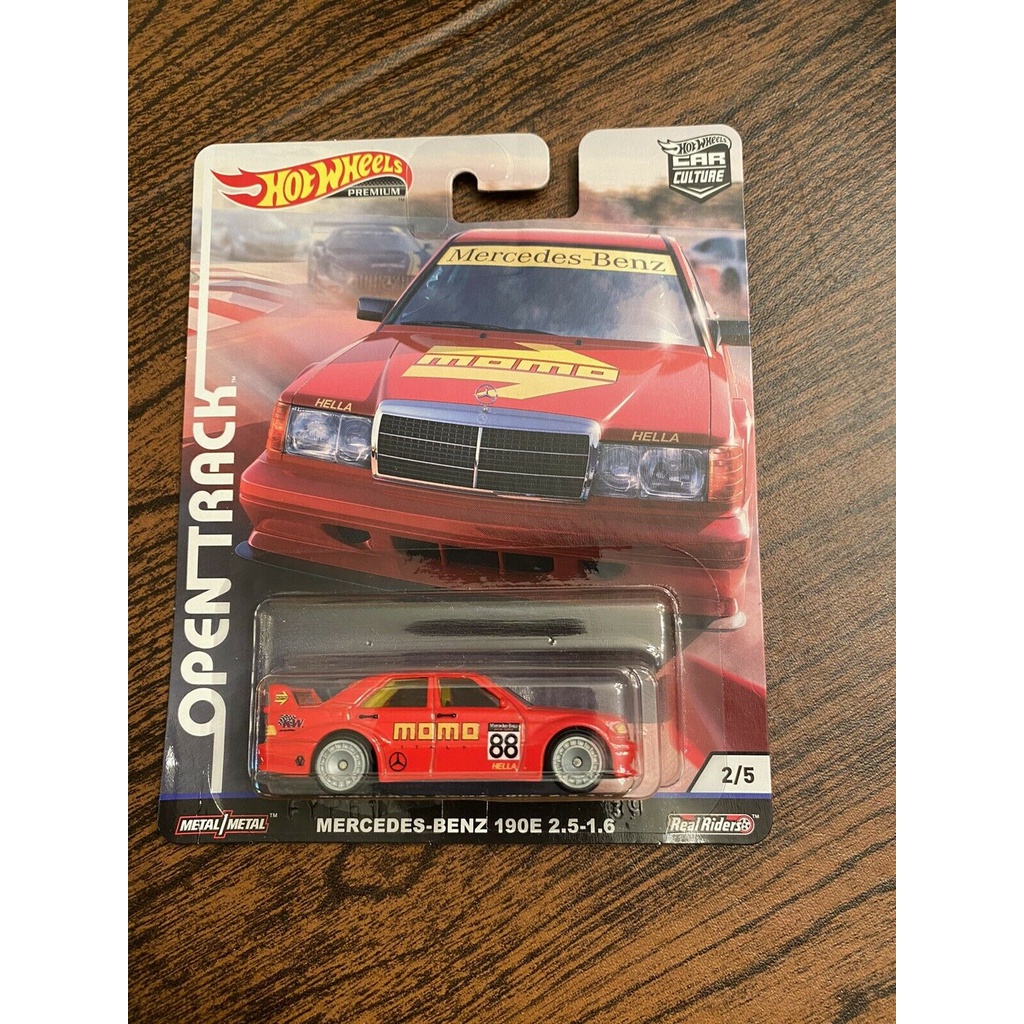 (Premium bánh cao su) Xe mô hình Hot Wheels 1/64 Car Culture Open Track Mercedes 190-E (new)