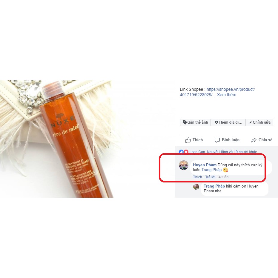 Sữa rửa mặt Nuxe mật ong cho da thường / nhạy cảm