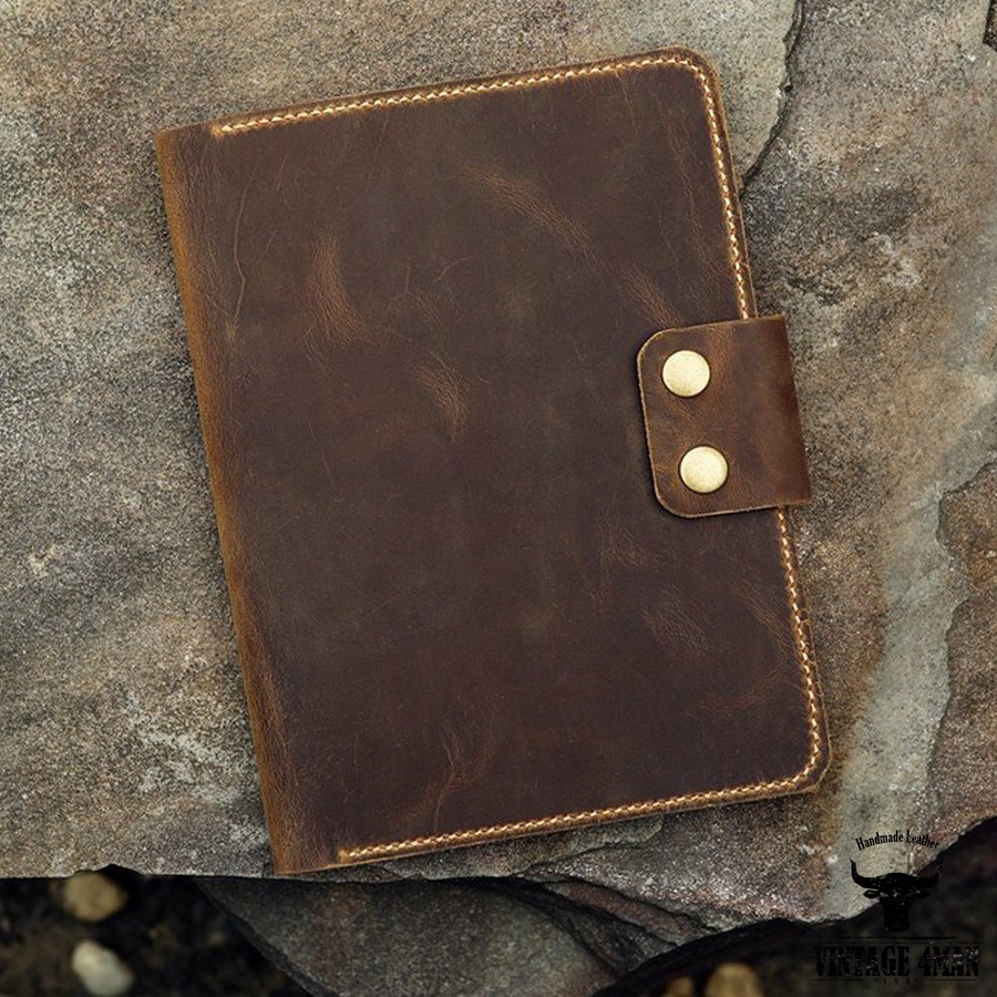 Túi Đựng Máy Tính Bảng, Số Tay Da Bò Thật handmade vintage retro / mã M19