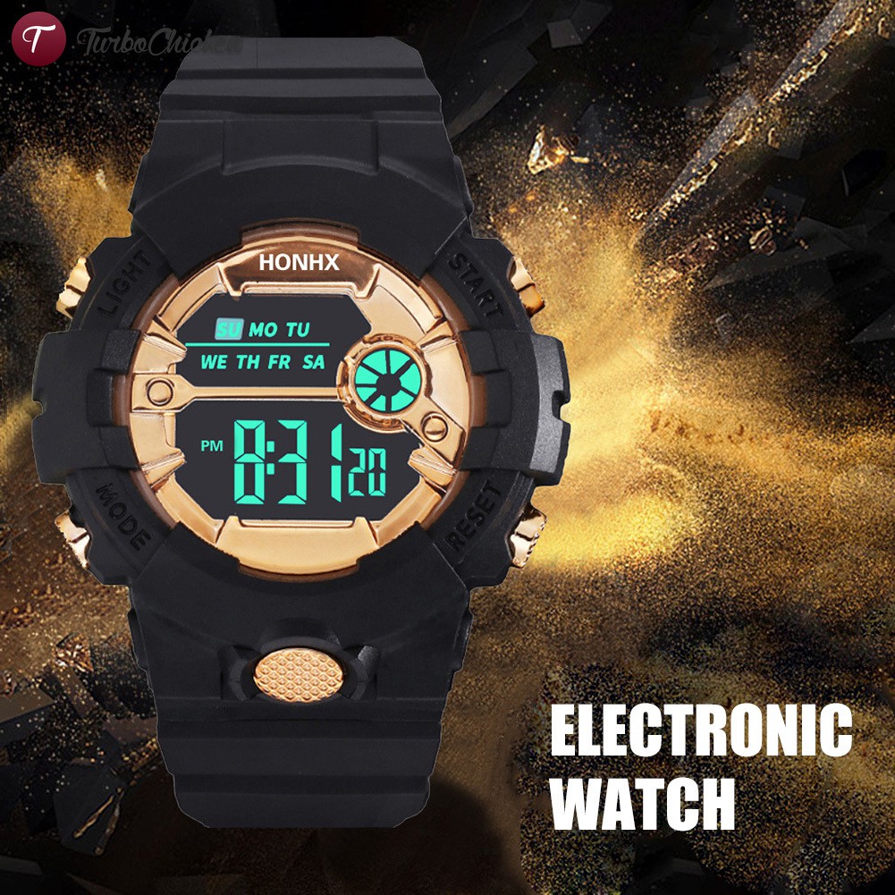 #Đồng hồ đeo tay# Waterproof Digital Unisex Watch LED Calendar Watches Accessories for Children