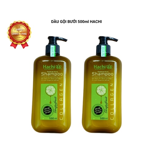 Combo cặp dầu gội xả bưởi HACHI 500ml kích thích mọc tóc và ngăn ngừa tóc gãy rụng,hàng chính hãng