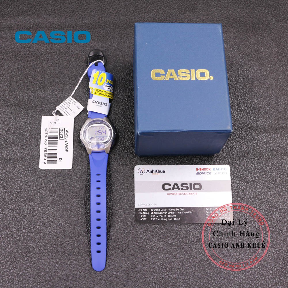 Đồng Hồ Nữ Casio LW-200-2AVDF Dây Nhựa Pin 10 Năm