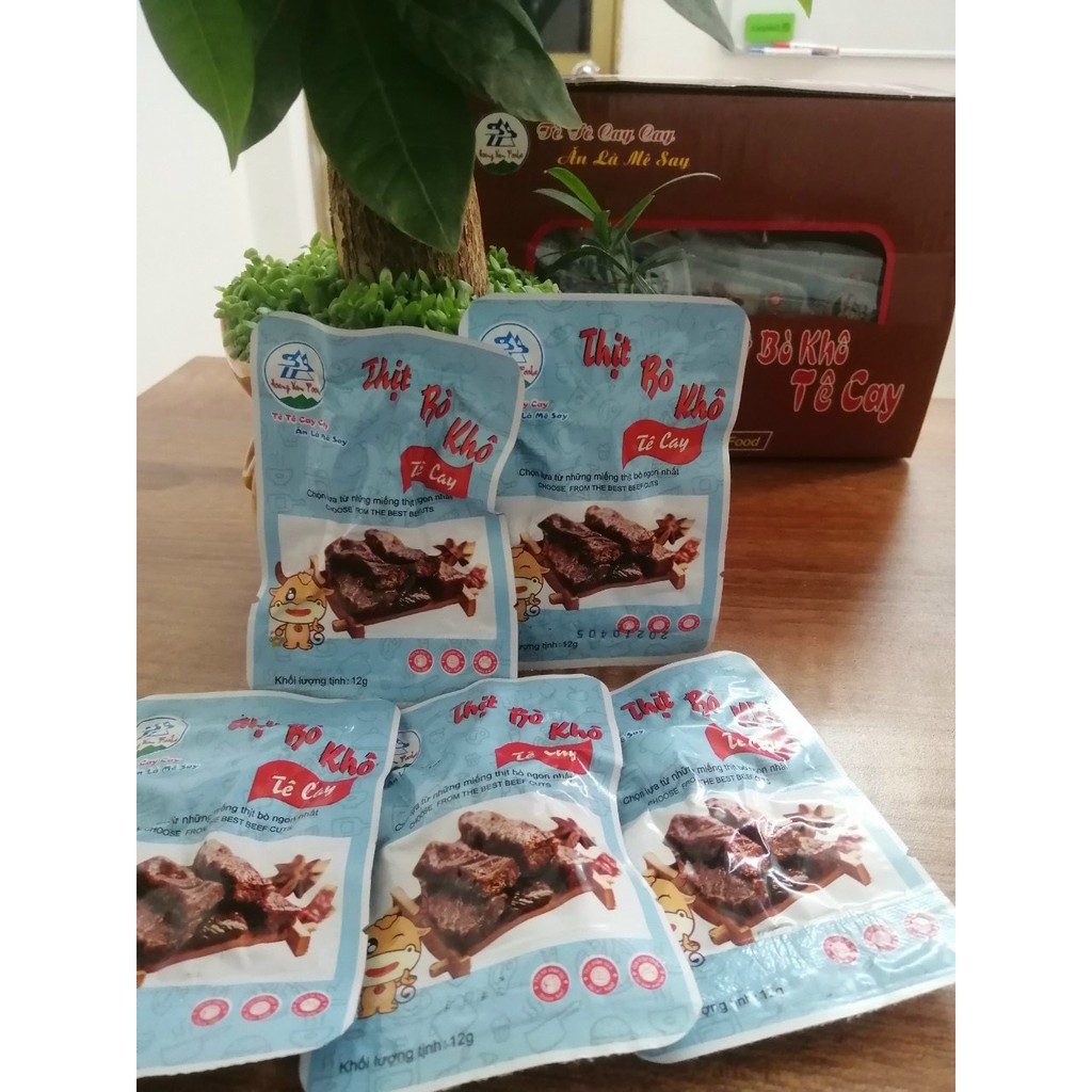 [Mua sỉ từ 1-4 thùng giá tốt] Thùng thịt bò khô vị tê cay Hoàng Nam Food 360 gói | BigBuy360 - bigbuy360.vn
