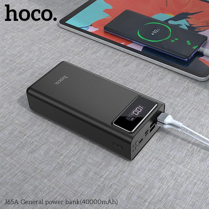 Hoco J65 & J65A / Pin Sạc Dự Phòng 30000mAh & 40000mAh 4 Cổng USB 2.0A Có Đèn Led / Chính Hãng Hoco