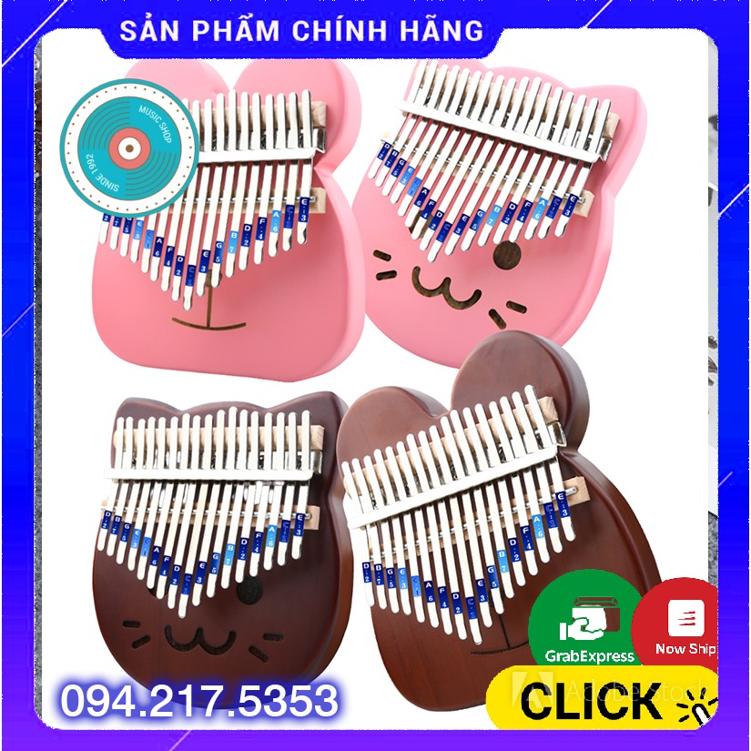 Đàn kalimba chính hãng chọn lọc cho bạn mới tập chơi Tặng phụ kiện búa chỉnh âm EMM0657