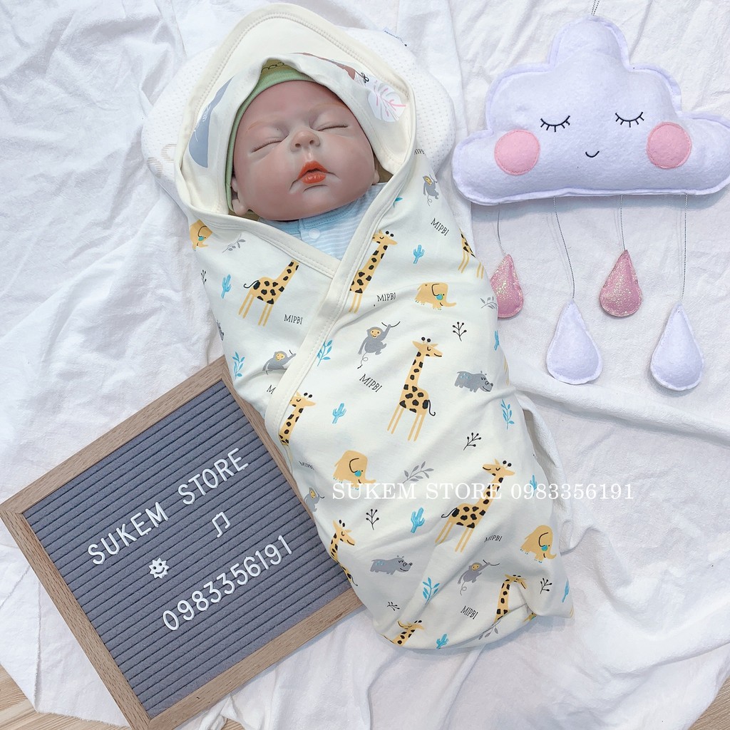chăn ủ hè MIPBI cottton 1 lớp mỏng thoáng