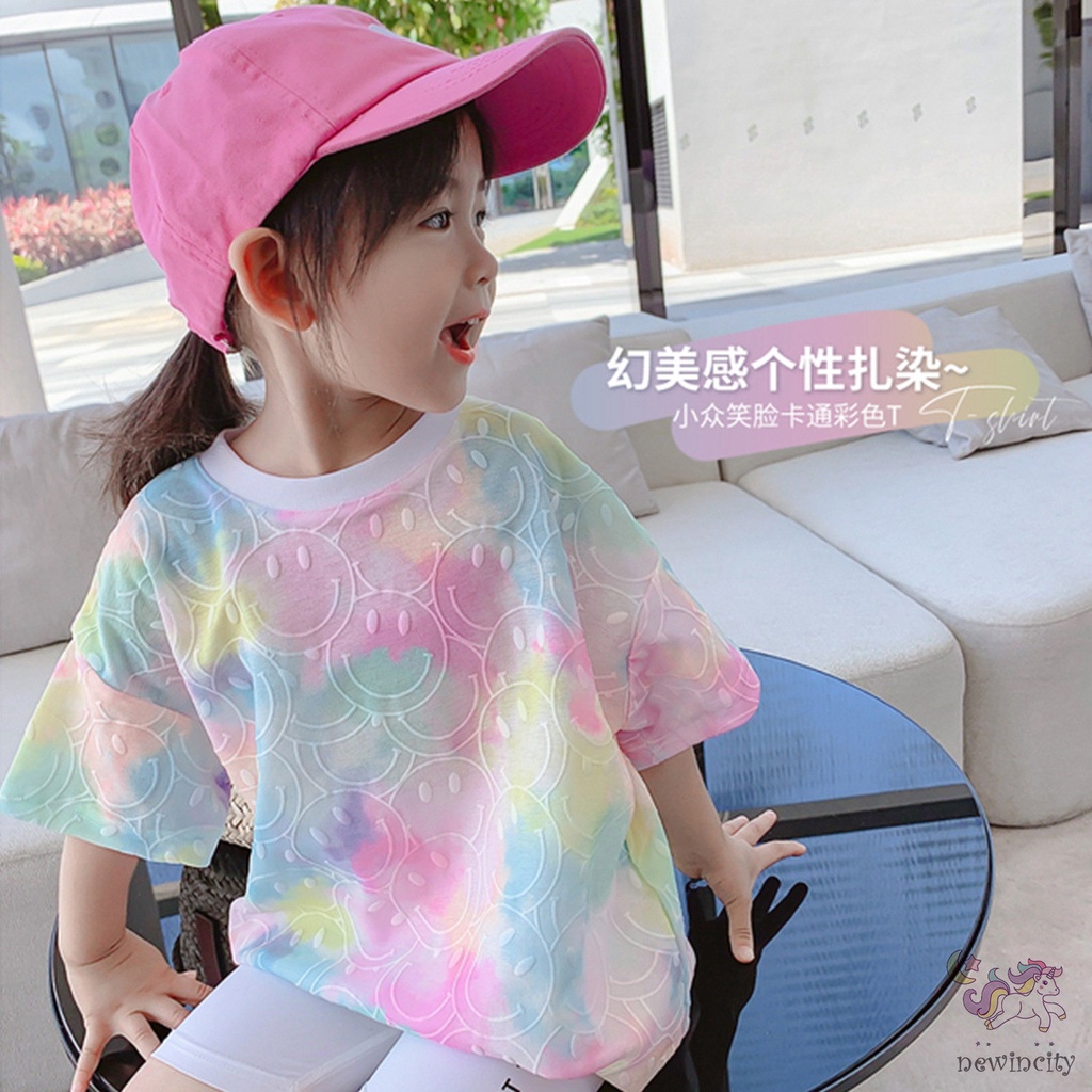 Đầm Bé Gái In Hoạ Tiết Graffiti Phong Cách Thời Trang Mùa Hè Hàn Quốc