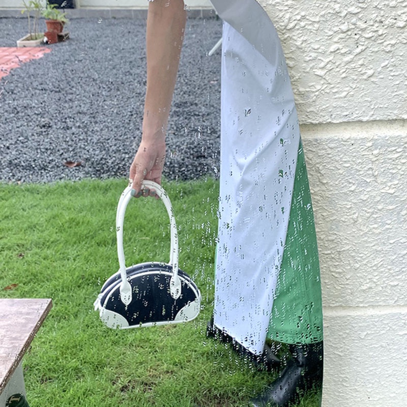 Túi xách IELGY đeo dưới cánh tay ghép nối màu đơn giản xinh xắn cho nữ