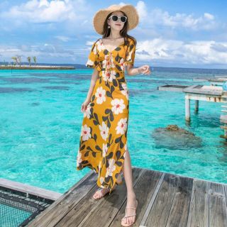 Đầm voan hoa nhí chọn live