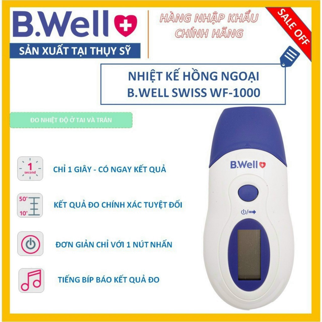 Nhiệt kế hồng ngoại B.Well WF-1000 nhập khẩu chính hãng - Bảo hành 2 năm