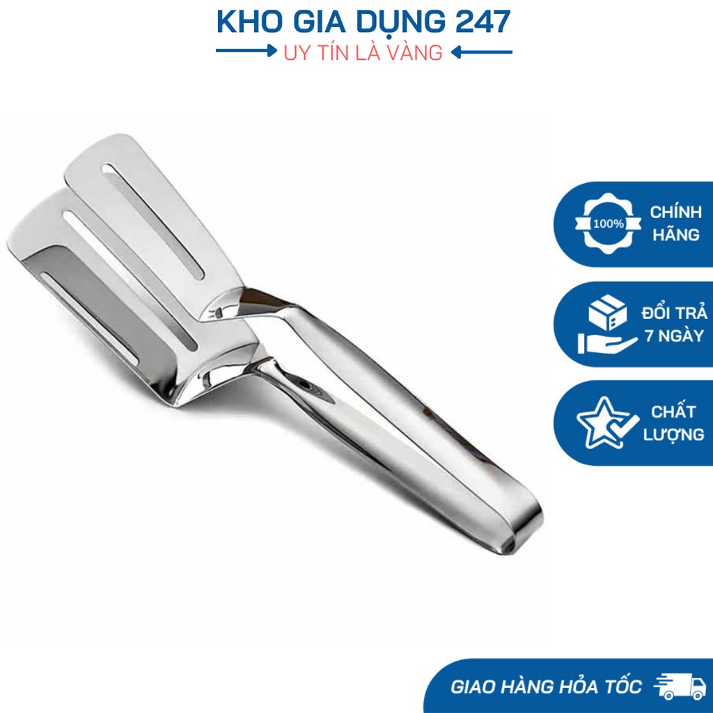 Kẹp Thức Ăn, Đồ Rán Bằng INOX Cao Cấp Tiện Dụng, Chất Liệu INOX 304 Không Han Rỉ, Chịu Nhiệt Tốt