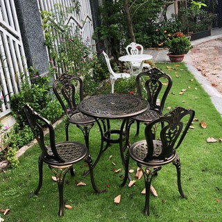 Bộ bàn ghế nhôm đúc 1 bàn 2 ghế ( bàn ghế sân vườn, ban công)