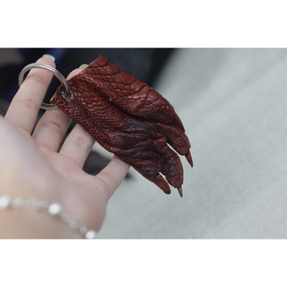 Móc Khóa Chân Cá Sấu Màu Nâu Đỏ