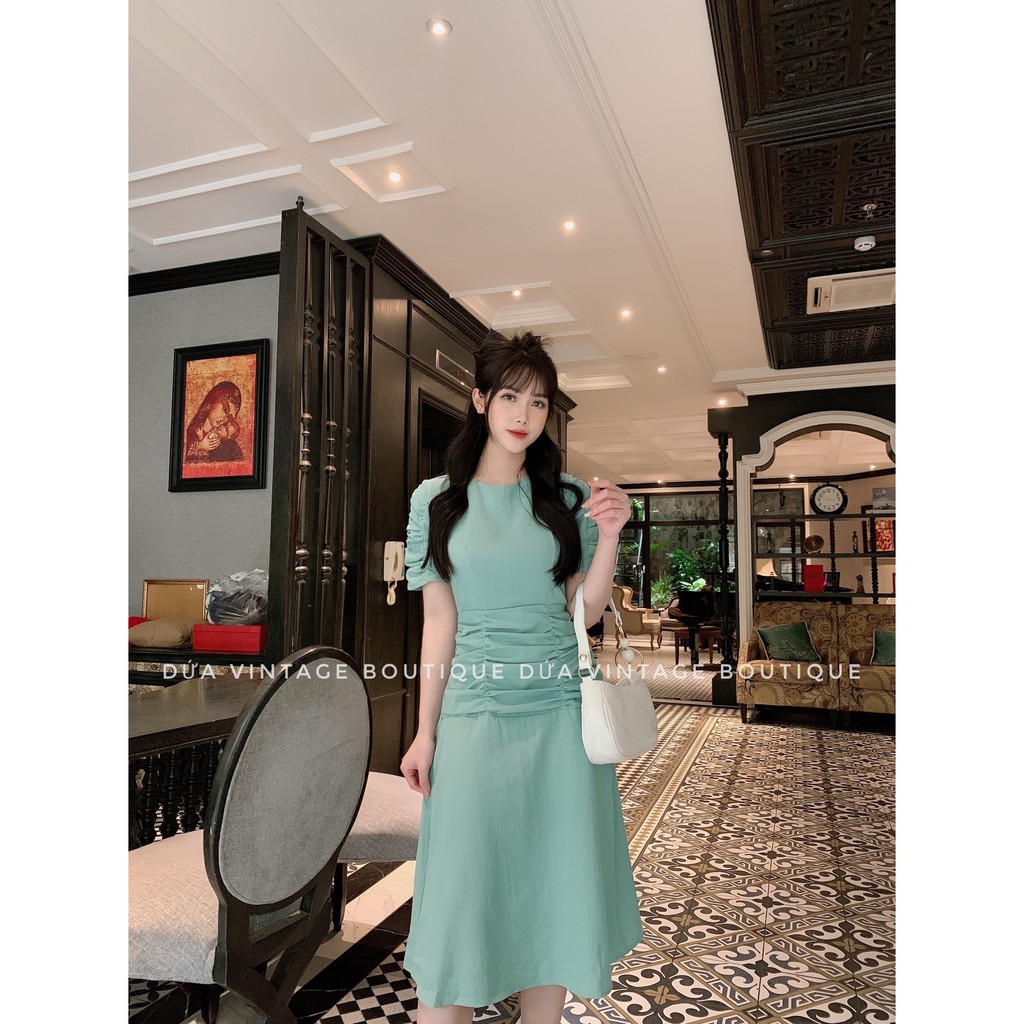 Váy babydoll tay cộc hoa nổi 809 | BigBuy360 - bigbuy360.vn