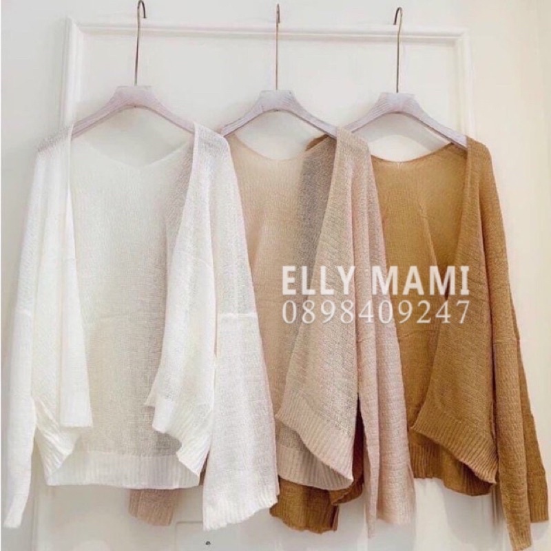 Áo Khoác Bầu Và Sau Sinh Cardigan Len Mỏng Thiết Kế Cao Cấp