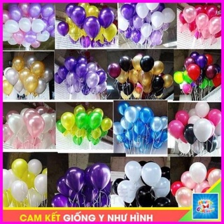 Set 10 bong bóng tròn nhũ trang trí sinh nhật 25cm #TrangTriSinhNhat