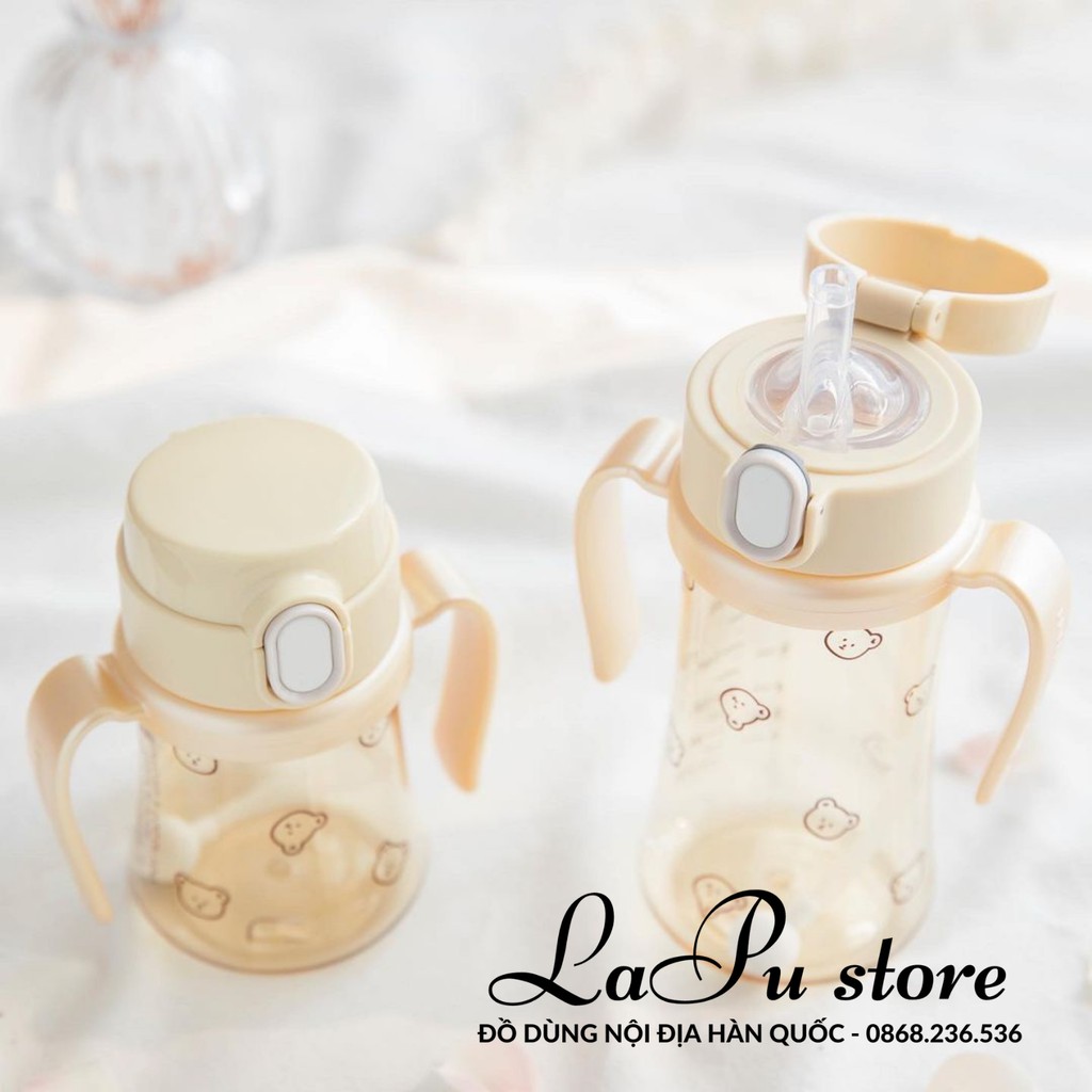 Bình hút nắp bật Olive/Tulip/Cherry/Gấu/Dark size 200ml - 300ml