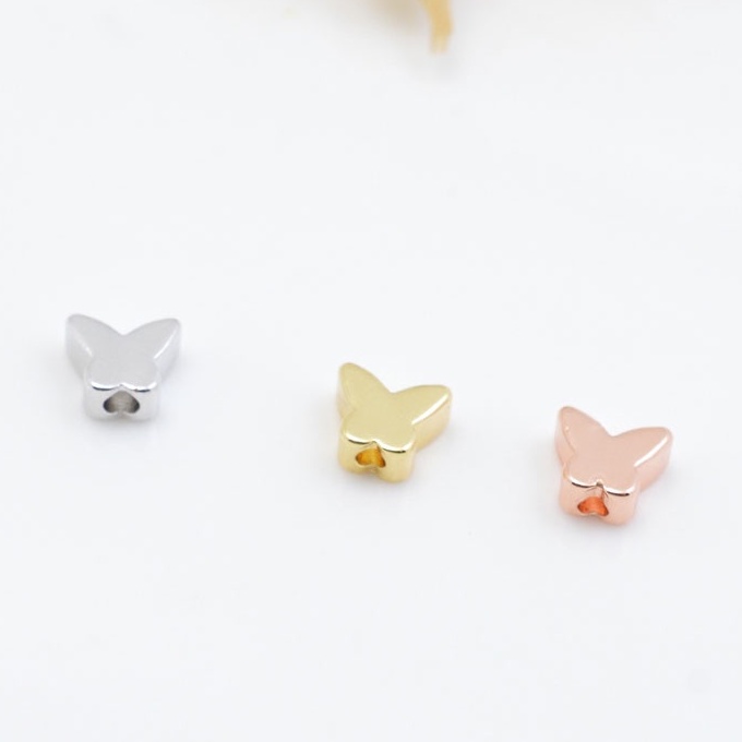 [CHR4] Phụ kiện trang sức (DIY) - Hạt charm trơn bóng nhiều hình để phối hạt làm vòng cổ vòng tay
