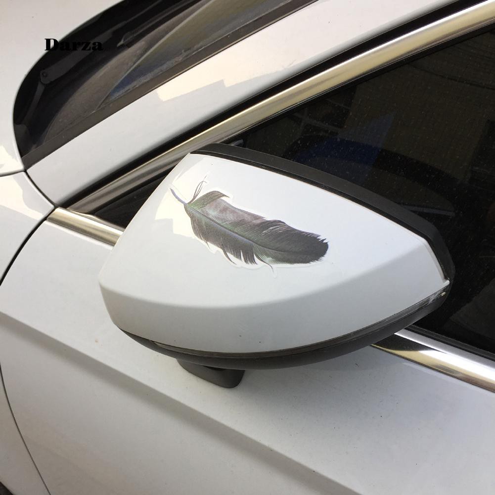 Miếng decal dán trang trí thân xe hình lông vũ nhiều màu